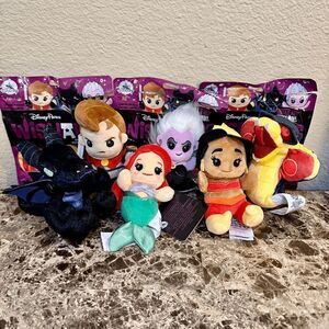 Disney Parks Wishables Good vs. Evil Plush SET Micro D23 Fan Event NEW 6-PC SET